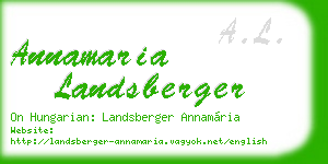 annamaria landsberger business card
